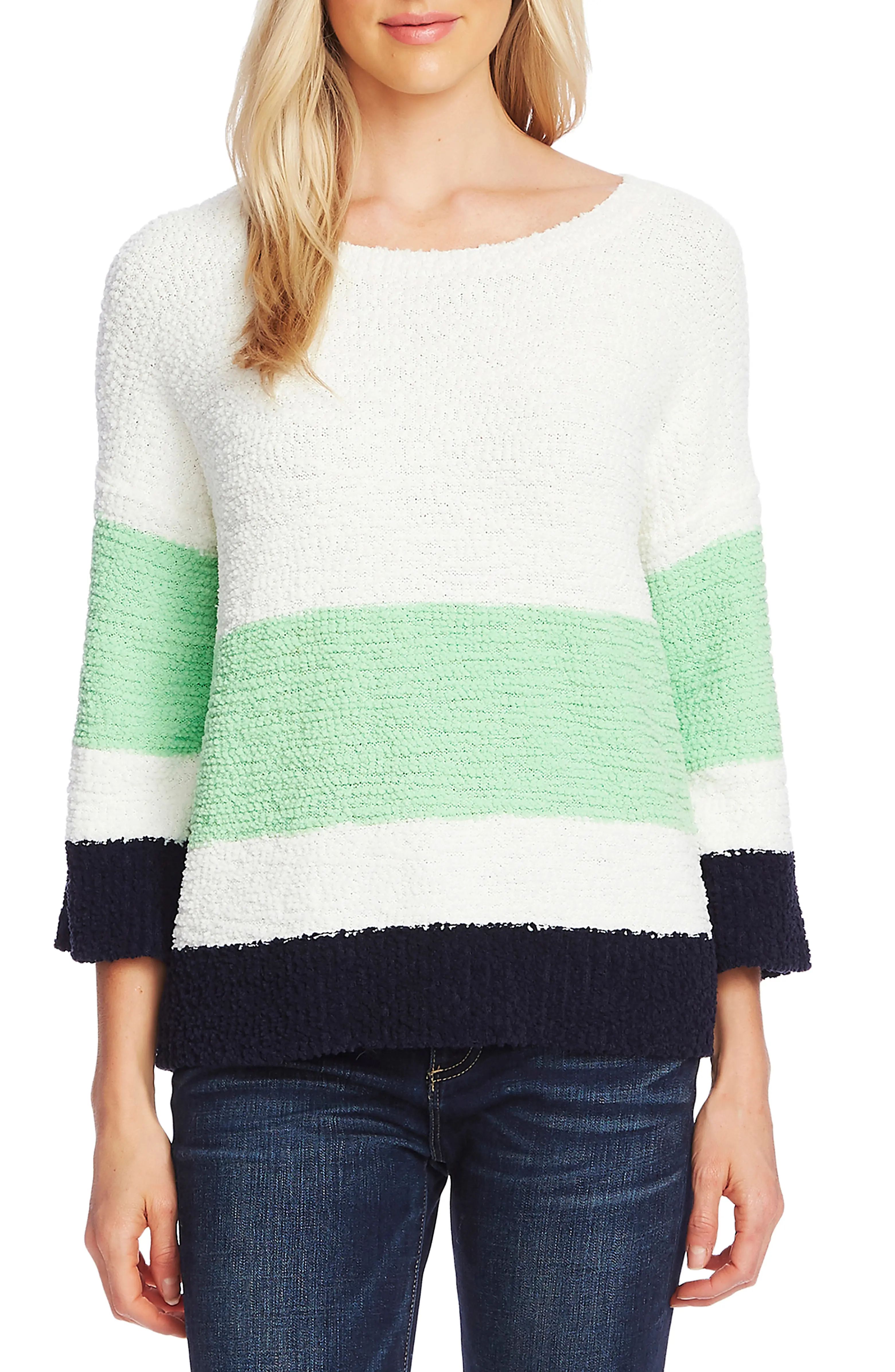 Colorblock Teddy Knit Sweater | Nordstrom