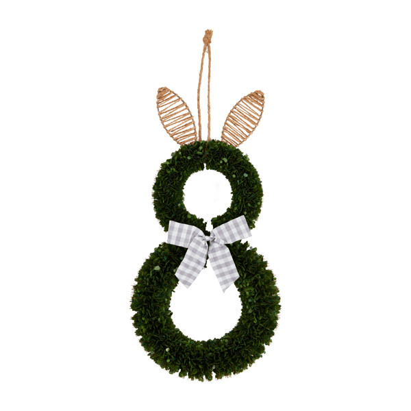 Boxwood Bunny Door Hanger | Mud Pie