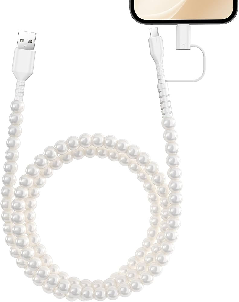 USB to USB C Cable 3.3FT 2 in 1 Multi Charging Cable [MFi Certified] 66W Beaded Phone Charger Cor... | Amazon (US)