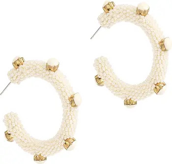 Hayes Beaded Hoop Earrings | Nordstrom