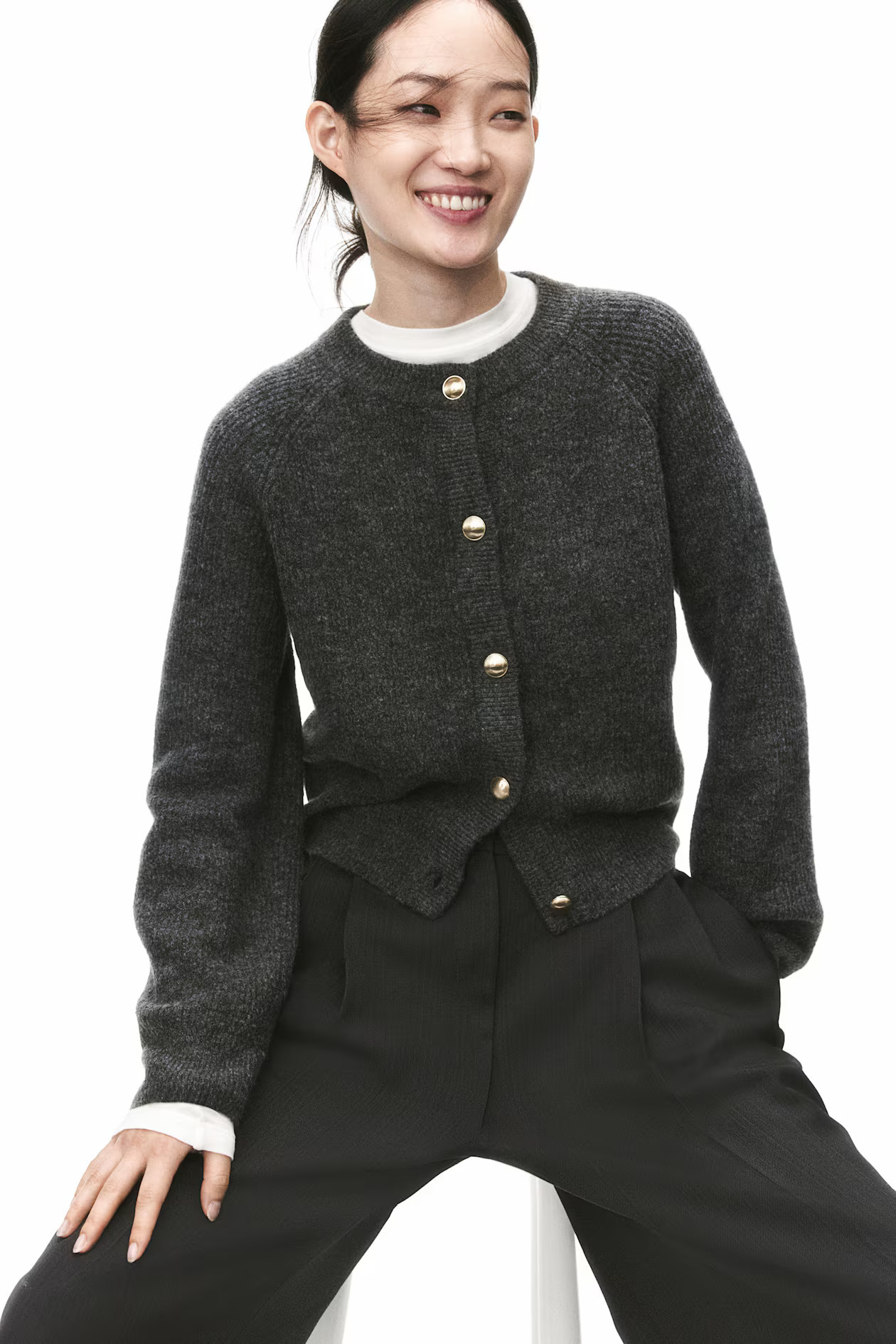 Rib-knit cardigan | H&M (UK, MY, IN, SG, PH, TW, HK)