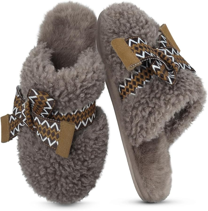 SOULROSE House Slippers for Women Maxi Curly Sister Fuzzy Bedroom Slipper Shoes Womens Comfy Fluf... | Amazon (US)