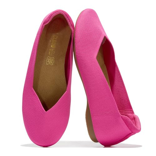 Project Cloud Womens Flats - Memory Foam Insole Ballet Flats for Women Footwear - Non Slip and Lightweight Comfortable Shoes for Women 2026 (Prospect-FUCHKNIT,9M) | Amazon (US)