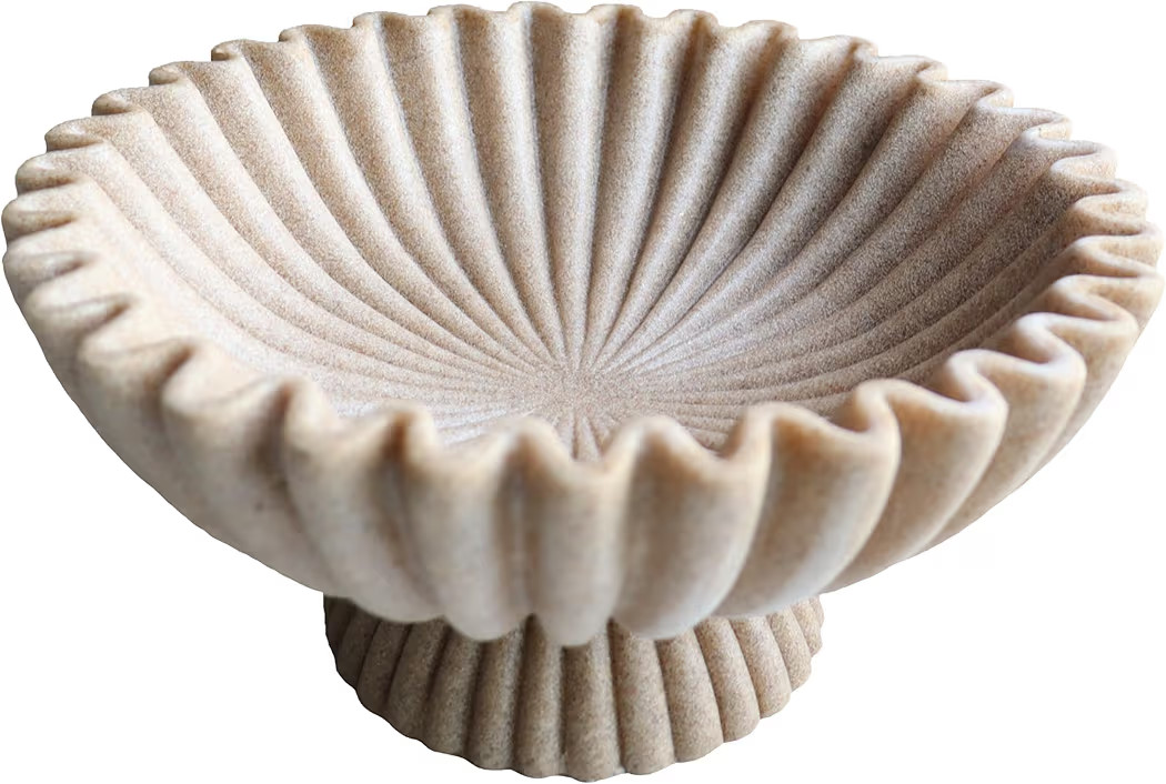 10" Large Decorative Bowl decor, Scalloped Bowls for Modern Home Decor,Ruffle Decor,Stylish Key B... | Amazon (US)