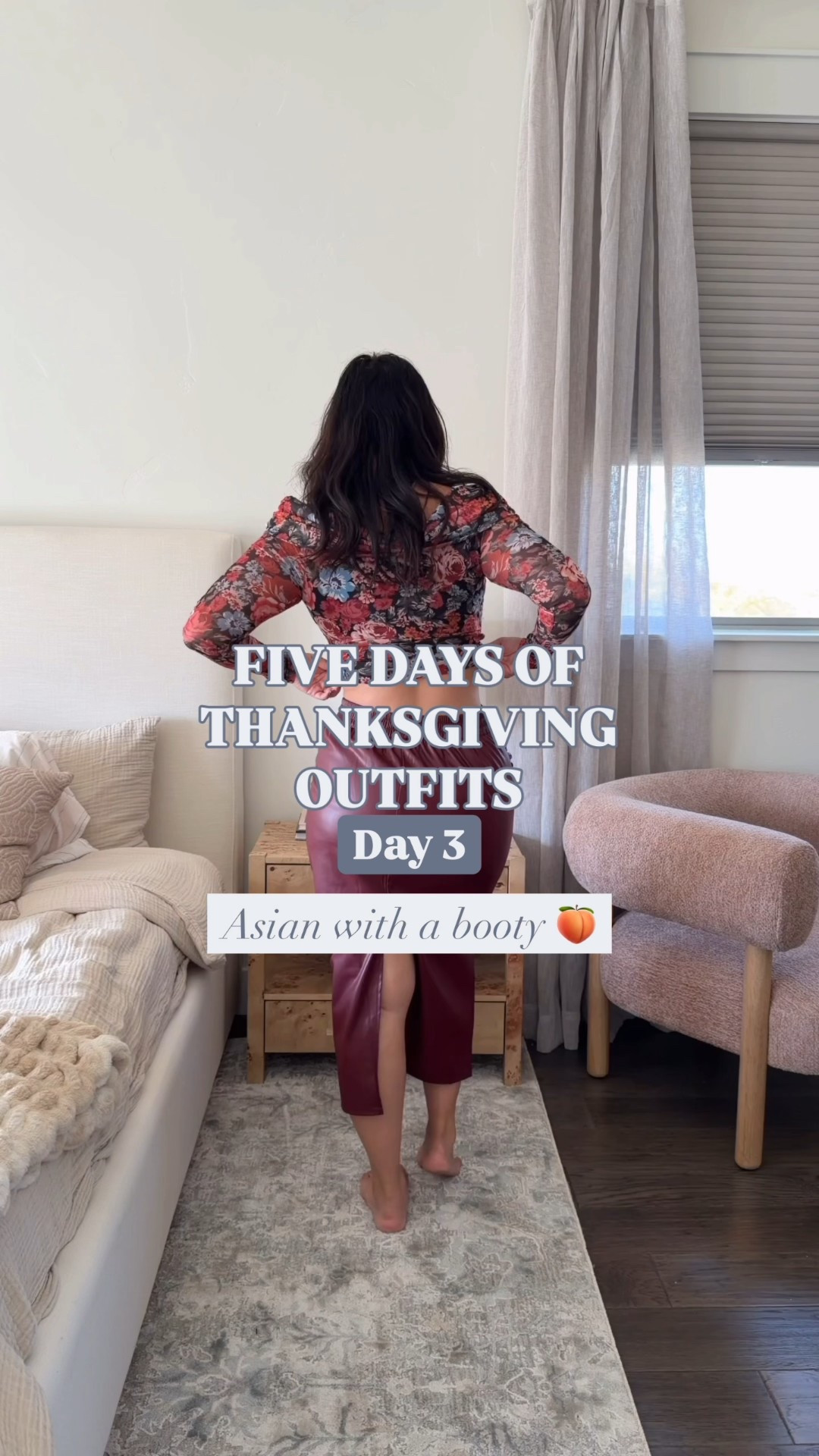 Thanksgiving Outfit series // Amazon outfit 
Floral Off Shoulder Top: Medium
Faux Leather Skirt: Medium 