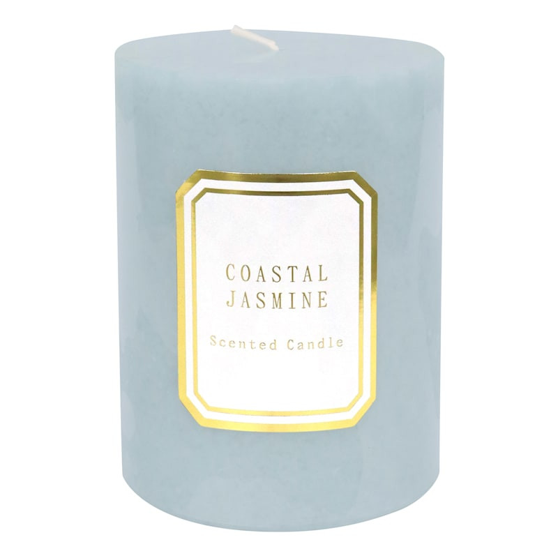 Coastal Jasmine Scented Pillar Candle, 3x4 | At Home