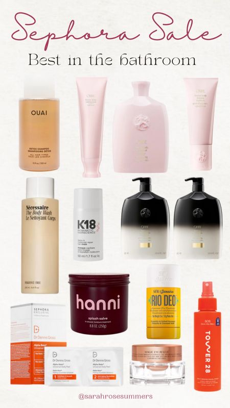 Best for in and right out of the shower. Oribe Serene Scalp Scrub, shampoo, and conditioner, Ouai detox shampoo, salon trusted K18 hair repair treatment, Necessaire hydrating body wash, Hanni splash salve *must have for pregnant bellies), Charlotte Tilbury Magic eye, award winning Dr Dennis Gross pads, and Rio Deo. Use code TIMETOSAVE at checkout 

#LTKbeauty #LTKsalealert #LTKbump