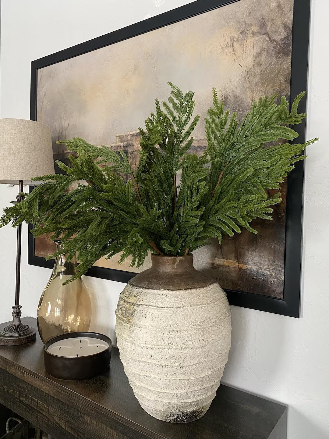 Artificial Authentic Real Touch Norfolk Pine Stem 36". Realistic Luxurious Stem. Christmas. Holid... | Etsy (US)