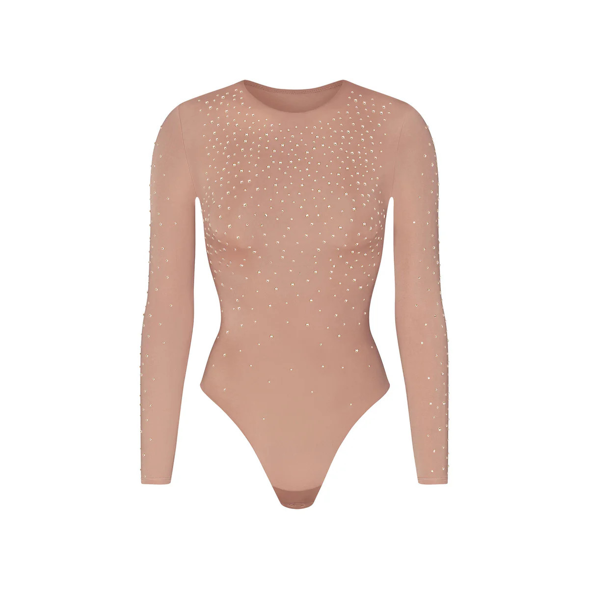 JELLY SHEER LONG SLEEVE CREW NECK BODYSUIT | SKIMS (US)