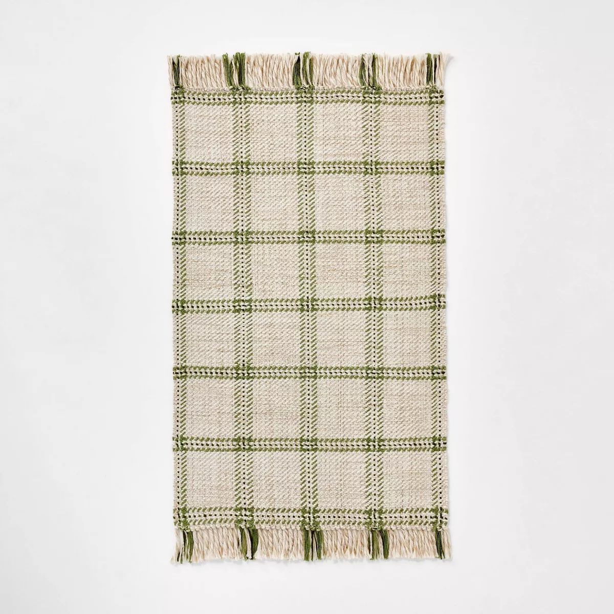 2'1"x3'2" Indoor/Outdoor Plaid Accent Rug Green - Threshold™ designed with Studio McGee | Target