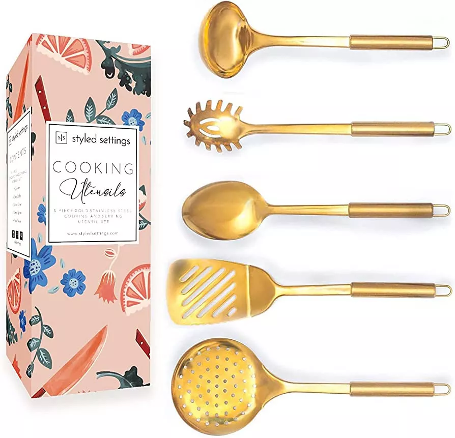 Brass/Gold Cooking Utensils Set … curated on LTK