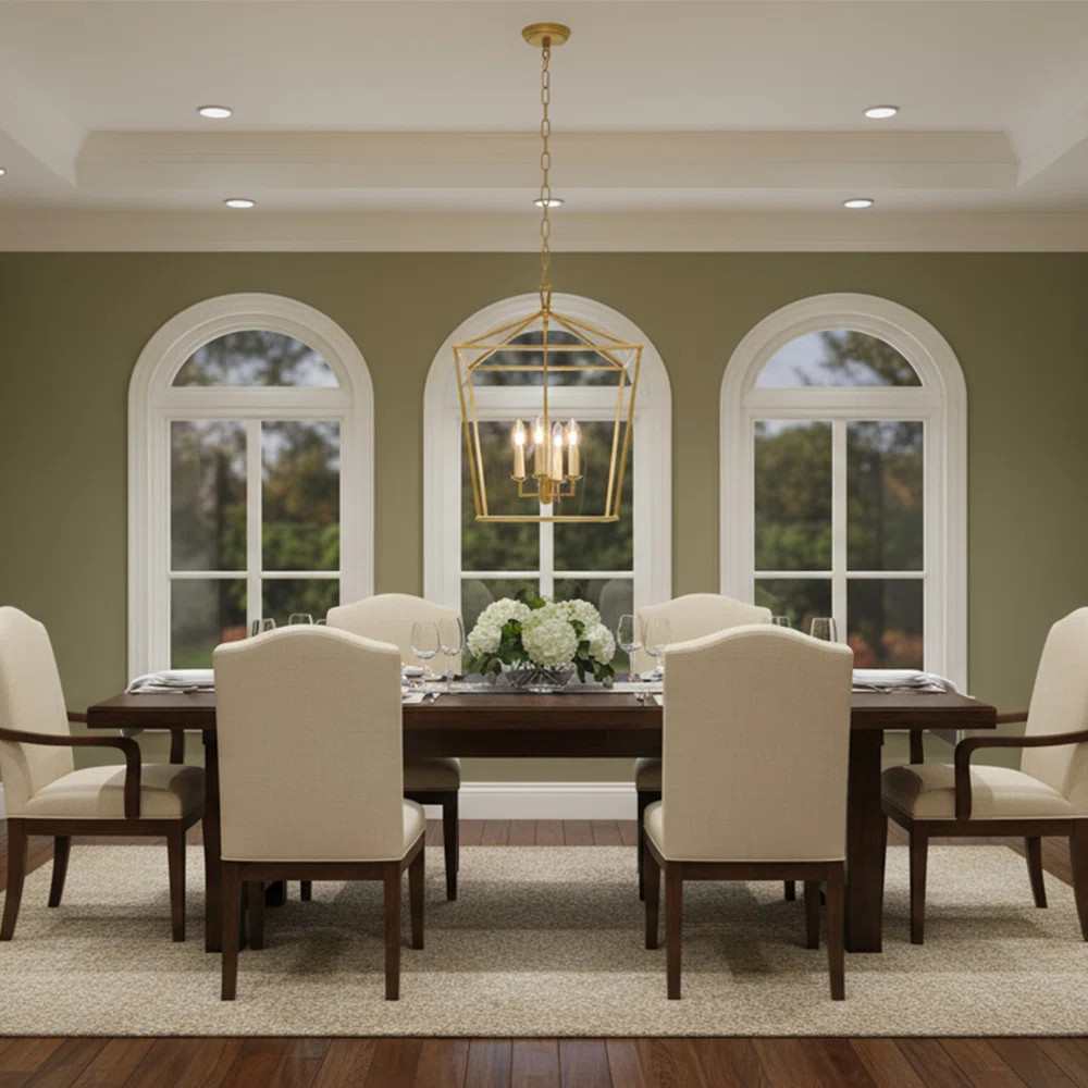 Neslisah 4 - Light Dimmable Lantern Geometric Chandelier | Wayfair North America