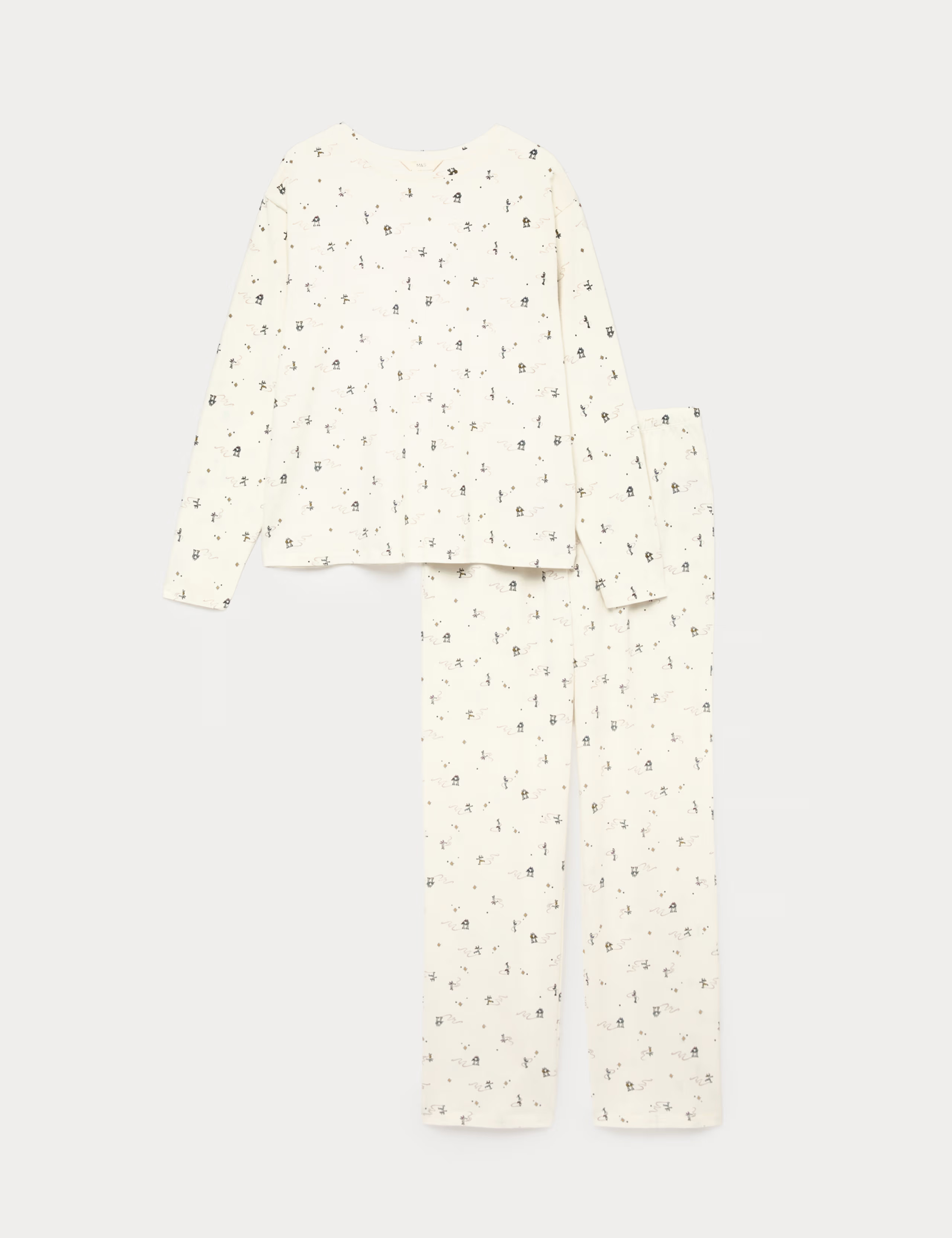 Pure Cotton Printed Pyjama Set | Marks & Spencer (UK)