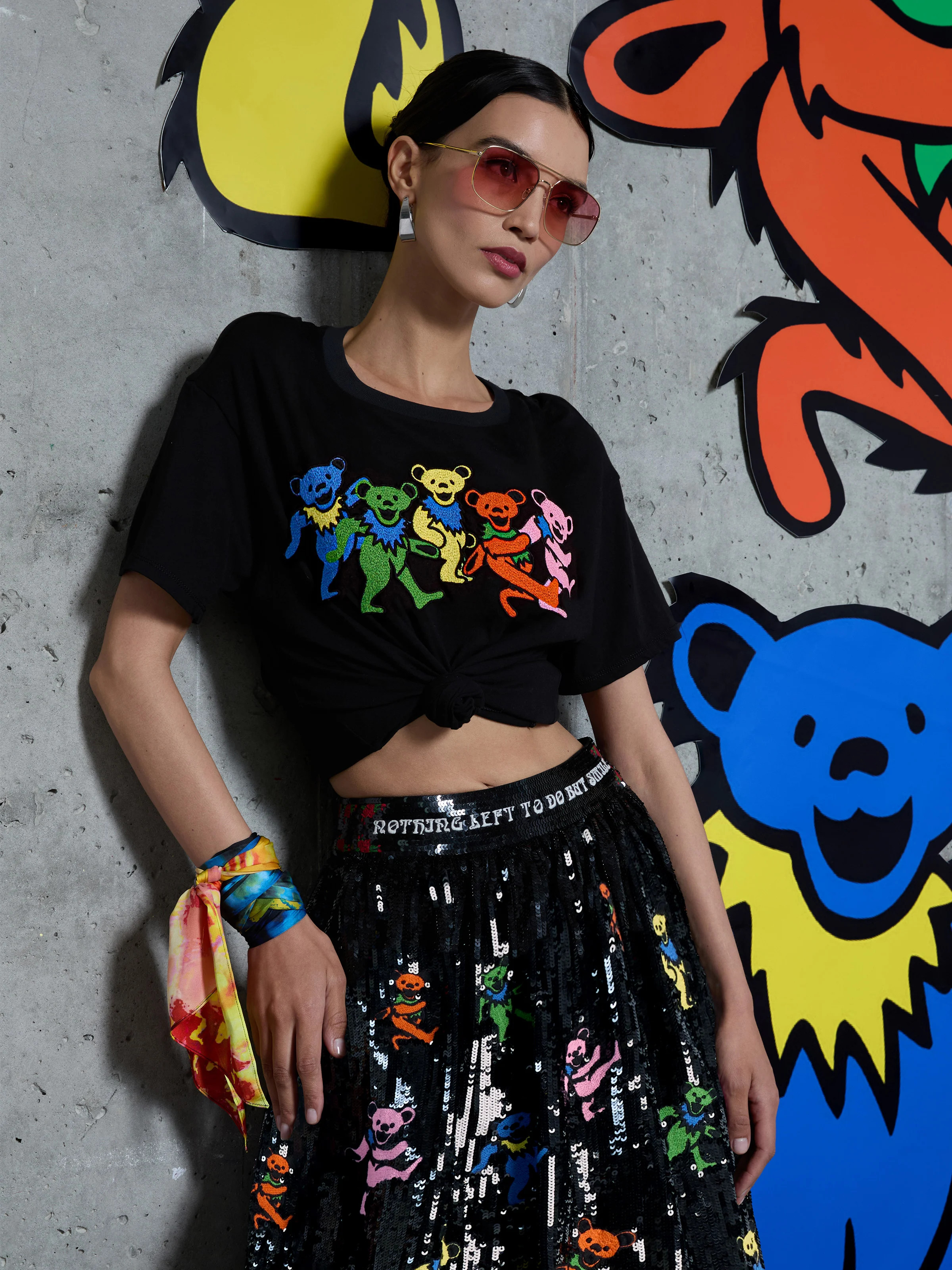 alice + olivia A+O X GRATEFUL DEAD EVAN TEE | Alice + Olivia