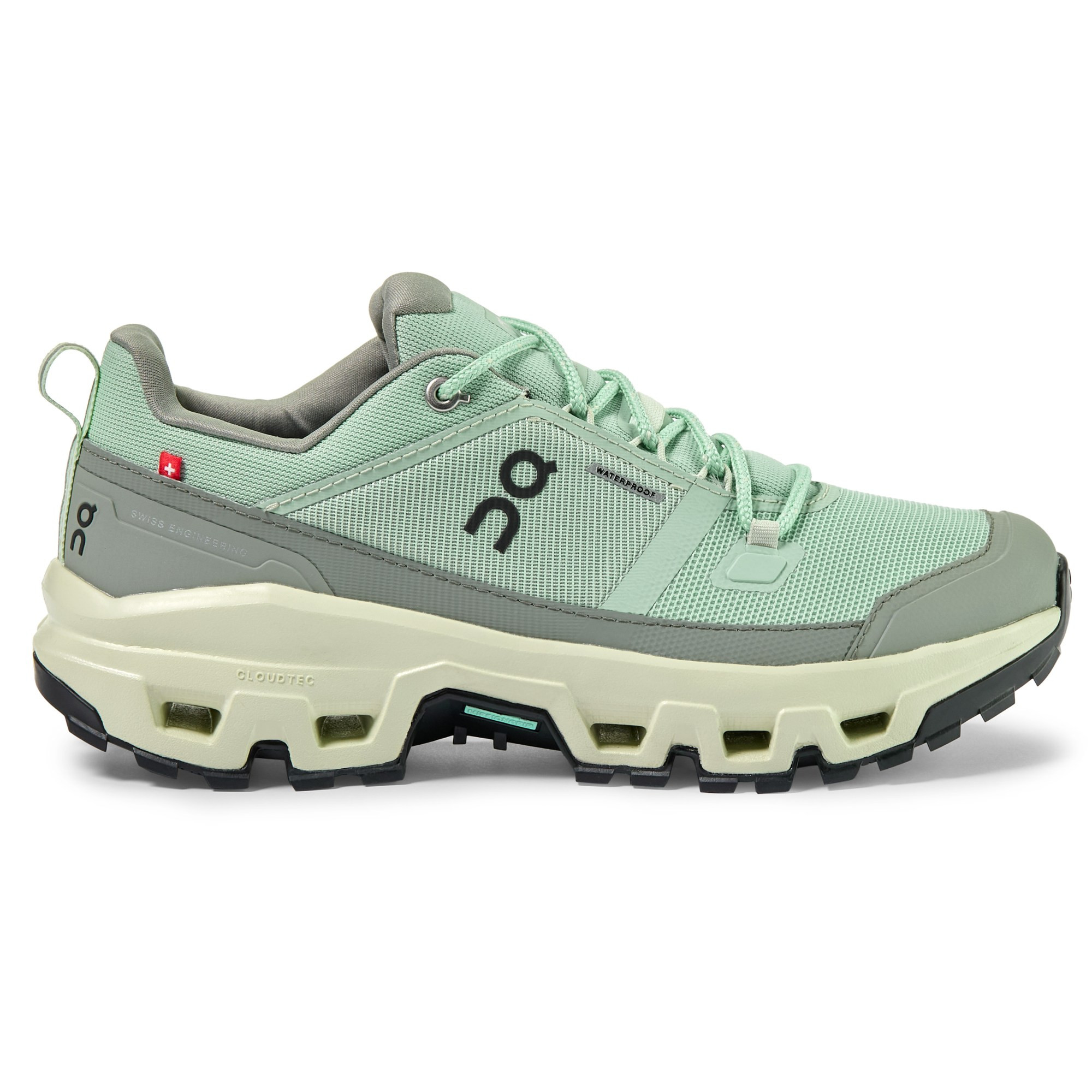 On Women's Cloudrock Low Waterproof Hiking Shoes Green 7.5 | REI