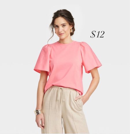 $12 Target Women's KTW Puff Elbow Sleeve T-Shirt - A New Day / work outfit / work top / date night outfit / dressy look / church outfit / Target sale / vacation outfit / resort wear 

#LTKworkwear #LTKfindsunder50 #LTKover40