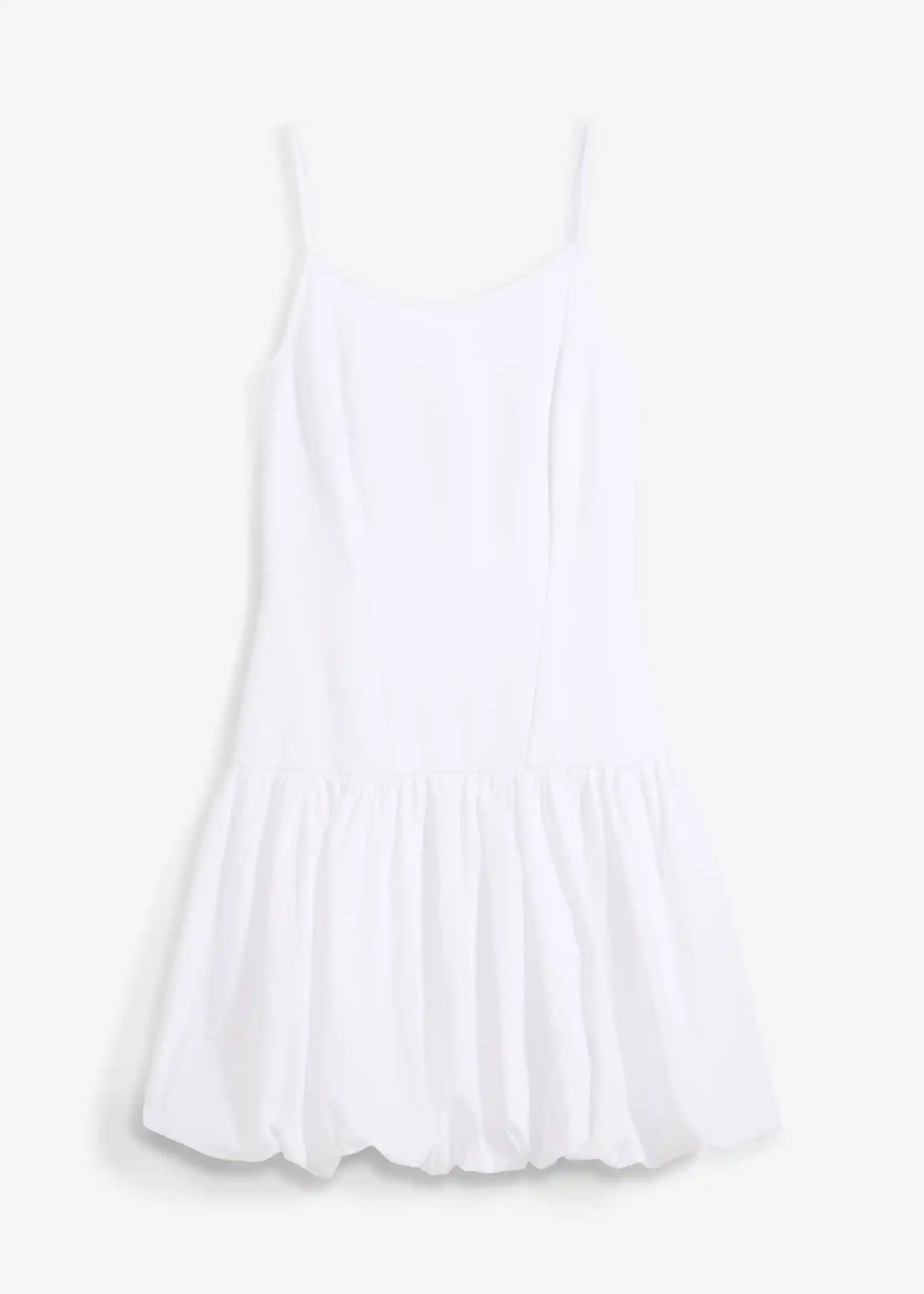Trendiges Minikleid mit Ballonrock und Spagettiträgern - weiß | Bonprix DE