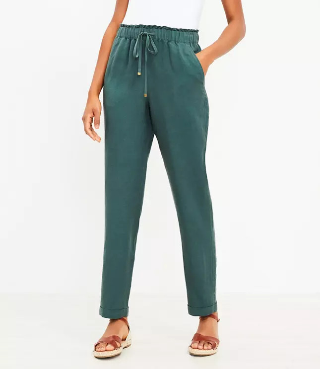 Tall Emory Taper Pants in Linen Blend | LOFT
