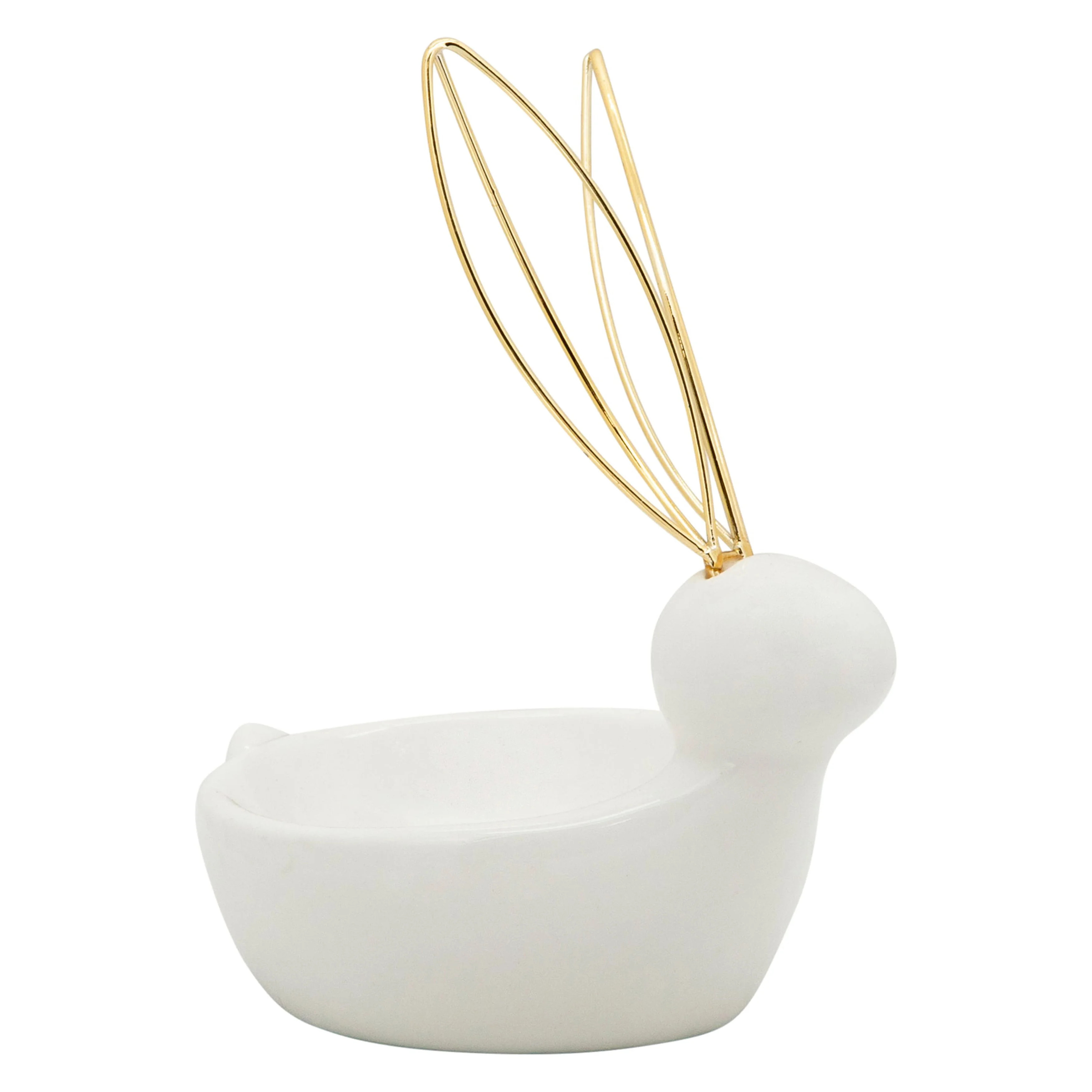 Sagebrook Home 6"h Bunny Trinket Tray, White | Walmart (US)