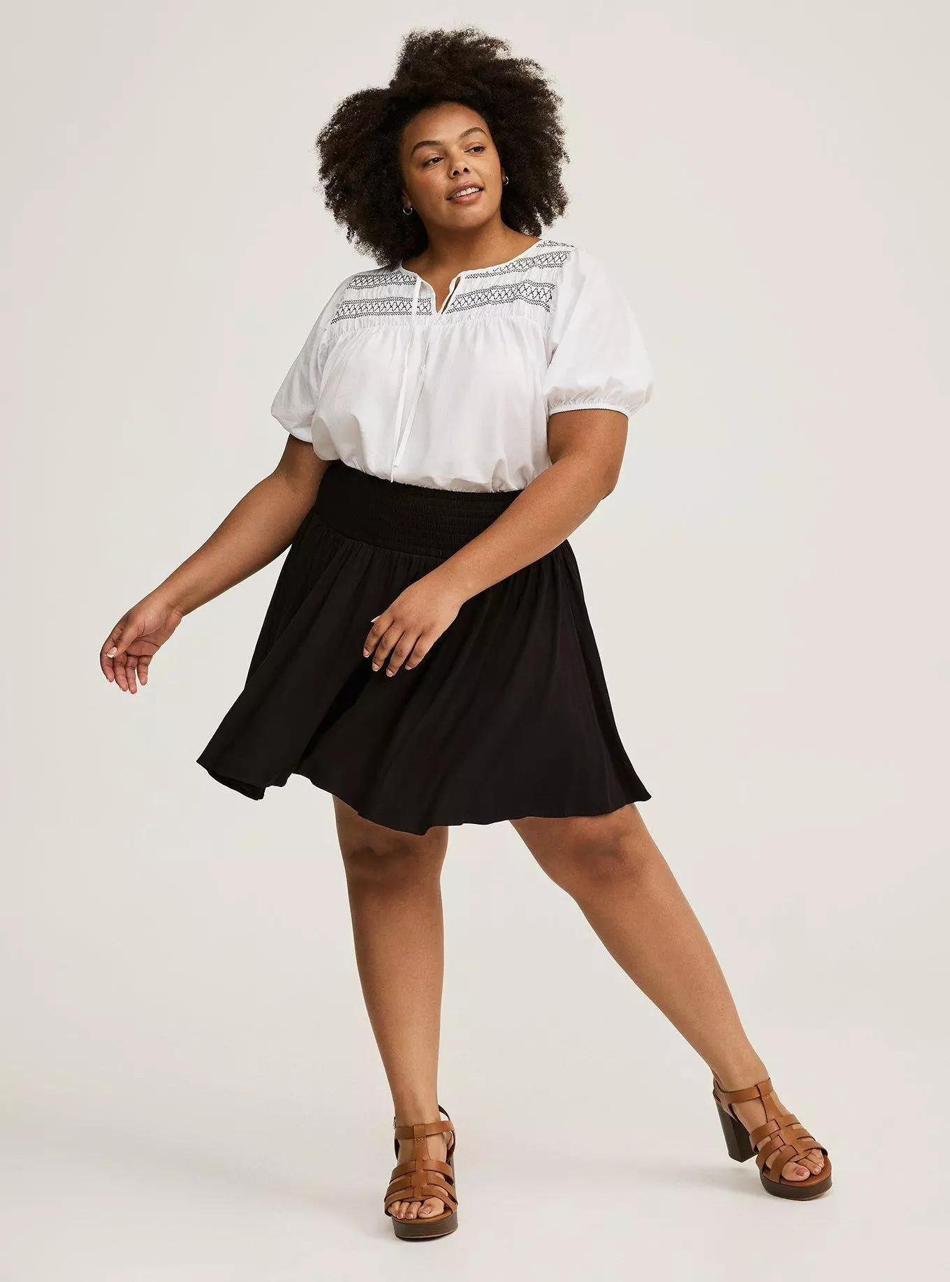 Mini Smocked Skirt with Shorts | Torrid (US & Canada)