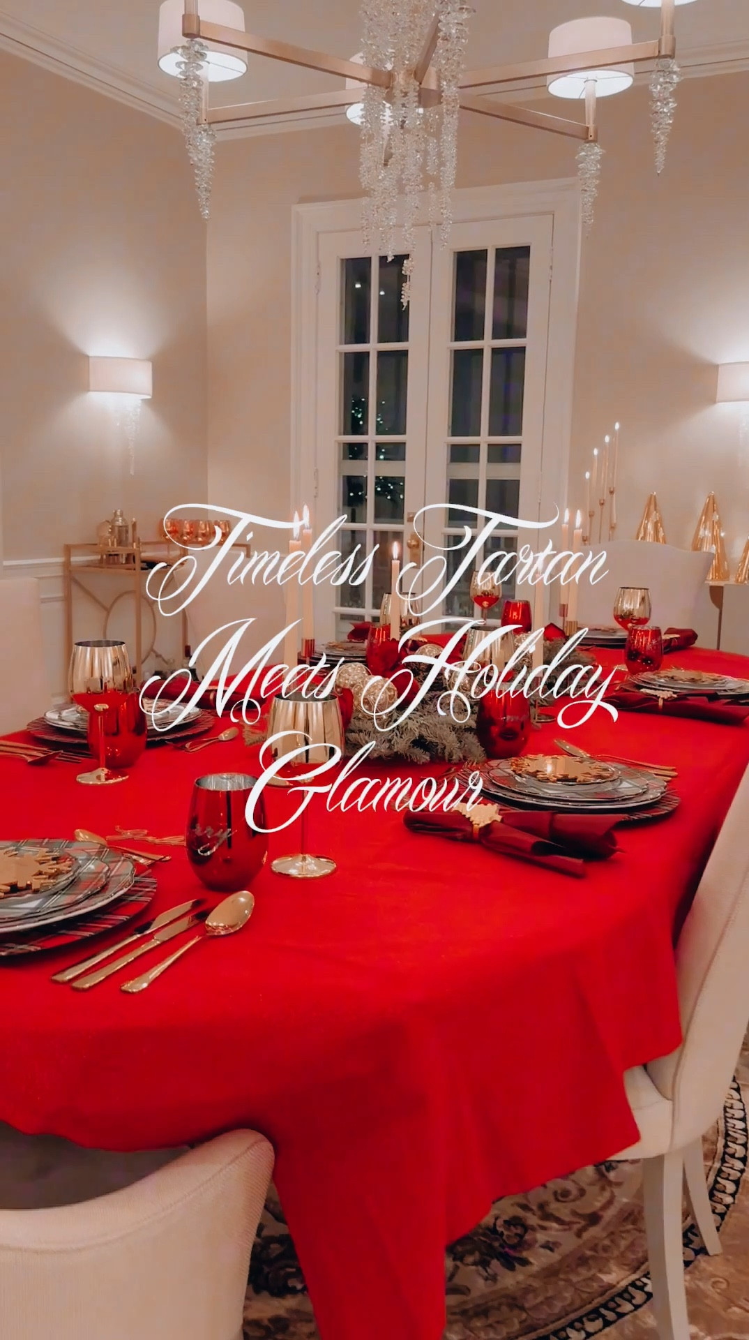 This year’s Christmas tablescape is serving timeless elegance with a side of glamour. The tartan plates? A nod to those cozy, old-world holiday vibes. The real greenery centerpiece? Naturally, because nothing beats that festive aroma. But let’s not pretend this table stops at tradition—oh no, darling, it’s all about the details that make your guests gasp.
Cue the bold red roses. Unexpected? Maybe. Fabulous? Absolutely. Nestled among golden ornaments and glowing candles, they bring just the right touch of drama. And speaking of drama, each place setting is decked out with gleaming gold acrylic name cards (yes, your name deserves to sparkle) and the most glamorous snowflake-shaped menus—because why not turn dinner into a red-carpet event?
Even the glassware plays along: some twinkle with stars, others whisper Joy. The mix feels personal, playful, and just a little extra (in the best way, of course). Add the glow of candlelight, and you’ve got a table that’s not just set—it’s dressed.
So tell me, darlings, would you dare to add red roses to your holiday centerpiece? Or are you keeping it traditional this year? Let’s chat below!
Stay fabulous, stay festive, and always set a table worth talking about. ✨🎄✨

#LTKHome #LTKHoliday #LTKSeasonal