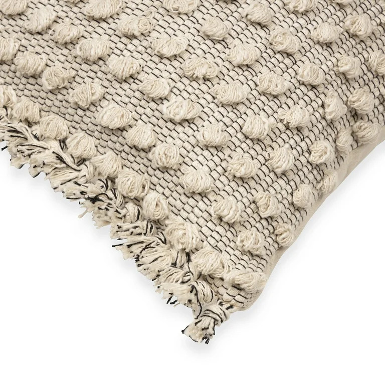 Better Homes & Gardens Nubby Dots Pillow, 20" x 20", Square, Neutral, 1 per Pack | Walmart (US)