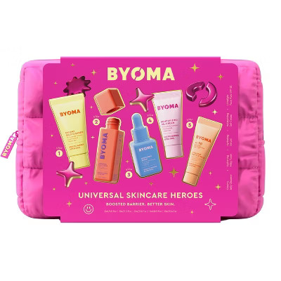 BYOMA Universal Skincare Heroes Gift Set with Makeup Bag - 5pc | Target
