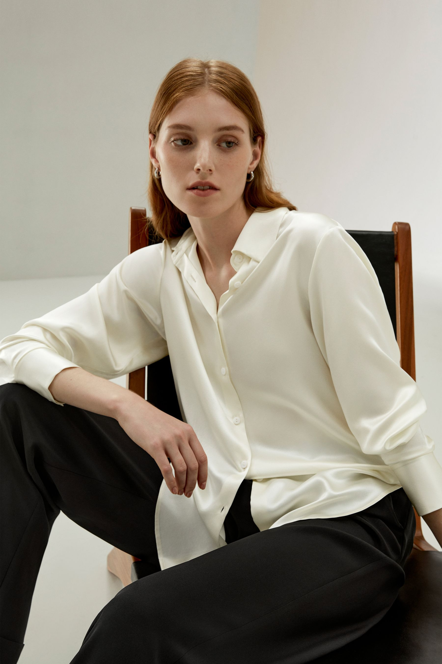 Camisa de Seda Lotus Oversized | LILYSILK