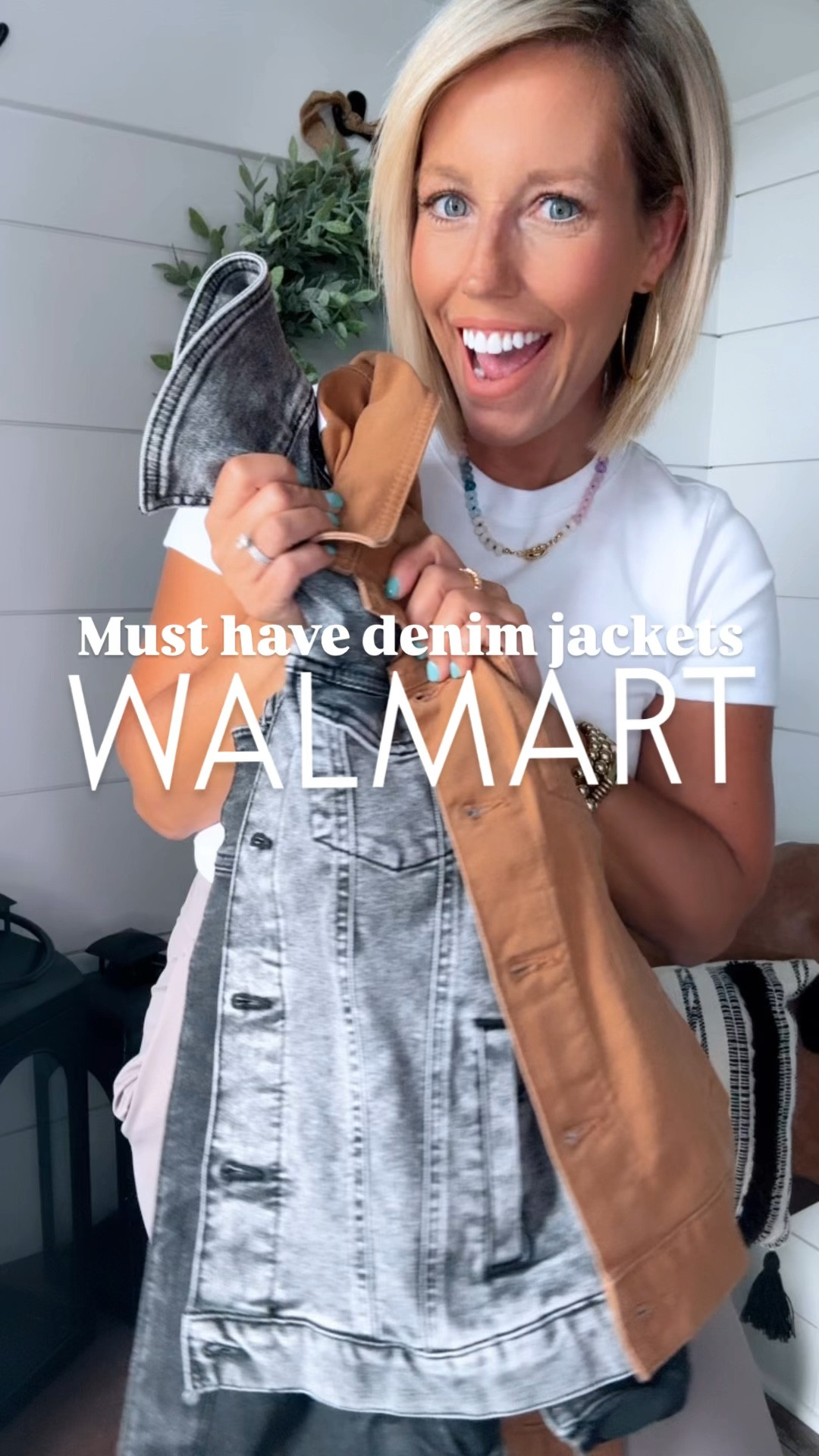 Yay!!! They are finally here!!! I wait for @walmartfashion to release these denim jackets every year! They change the colors ever so slightly and I think these are the best ones yet!!!!!
⬇️⬇️⬇️
Jackets and tee sizes small
Dusty grey joggers size small
Black joggers sized up to medium (prefer medium) 

#LTKStyleTip #LTKFindsUnder50 #LTKVideo