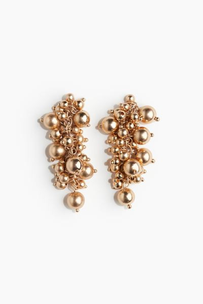 Cluster earrings - Gold-coloured - Ladies | H&M GB | H&M (UK, MY, IN, SG, PH, TW, HK)