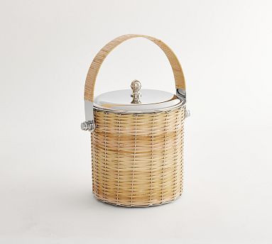 Harbour Woven Bar Ice Bucket | Pottery Barn (US)