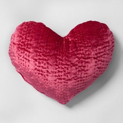 Velvet Heart Shape Throw Pillow Pink - Opalhouse™ | Target
