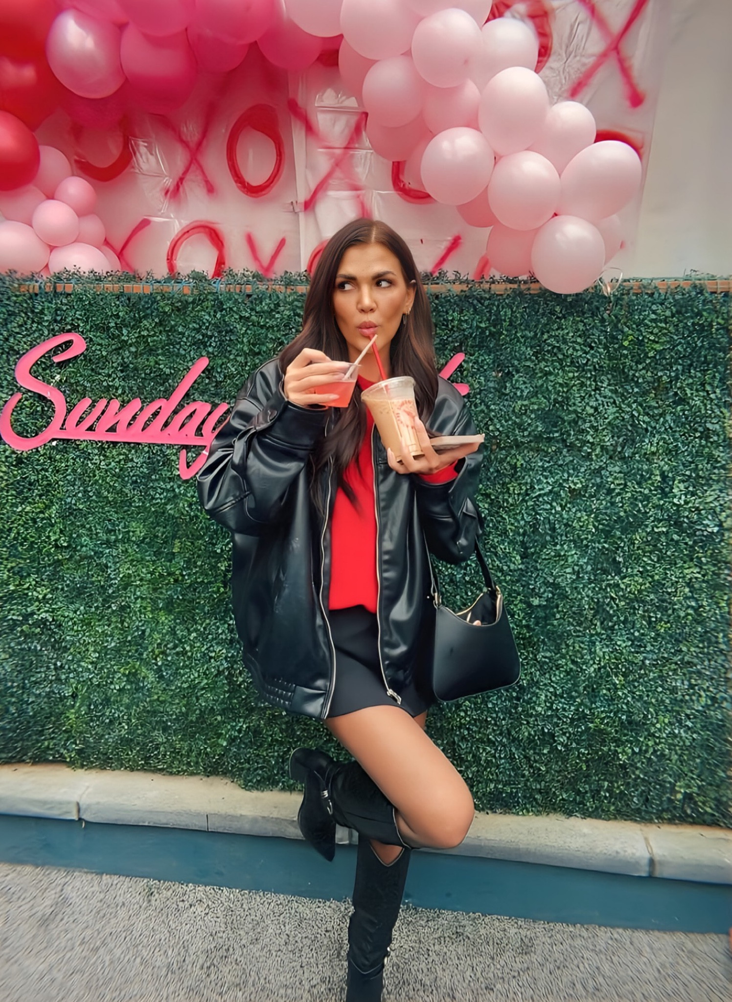 Outfit for Valentine’s Brunch: 

Zara leather jacket and skort 
Show Me Your Mumu sweater 
Dolce Vita Tyrone Boots - on sale! 
Gigi Pip Bag - Code: Kristin15

 

#LTKItBag #LTKStyleTip #LTKShoeCrush