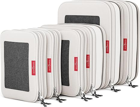 LeanTravel Compression Packing Cubes for Travel Organizers with Double Zipper (6-Pack (2L+2M+2S),... | Amazon (US)