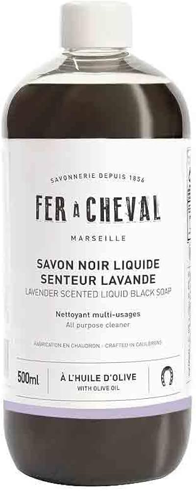 Fer \u00e0 Cheval Liquid Black Soap All Purpose Cleaner with Olive Oil, Concentrated Multi-Use Cl... | Amazon (US)