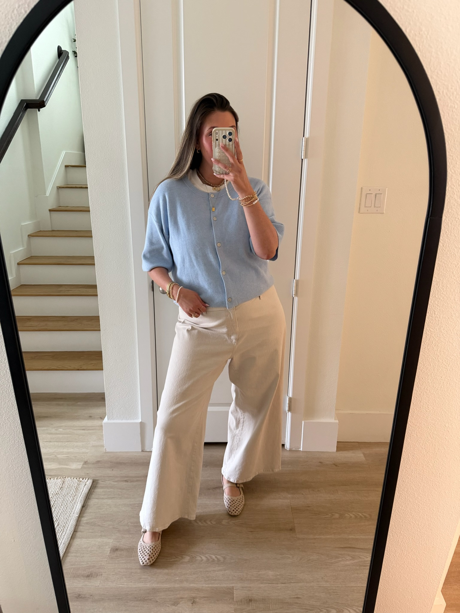 OOTD! Sweater is sold out, but I linked a similar one! 🩵 

 #LTKootd