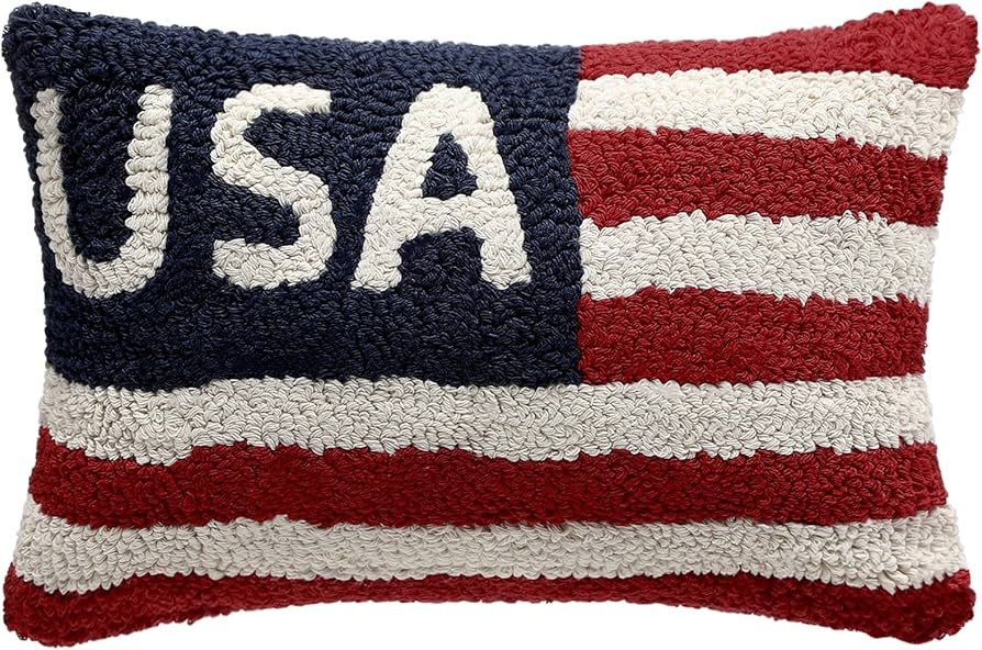 Beeveer 1 Pcs 4th of July Patriotic American Flag Pillow Red White Blue Star 250th Anniversary In... | Amazon (US)