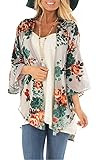PINKMILLY Women's Floral Print Kimono Sheer Chiffon Loose Cardigan | Amazon (US)