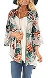 PINKMILLY Women's Floral Print Kimono Sheer Chiffon Loose Cardigan | Amazon (US)