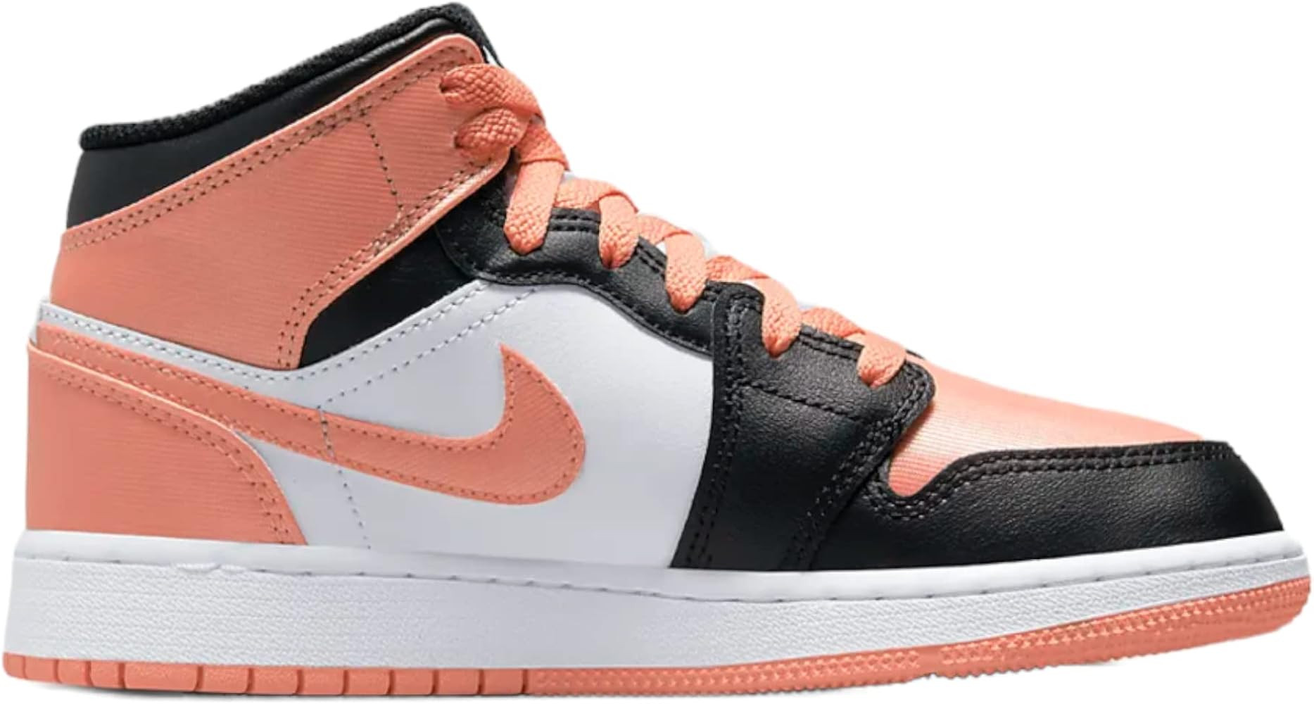 Big Kid's Jordan 1 Mid White/Lt Madder Root-Black (DM9077 108) | Amazon (US)