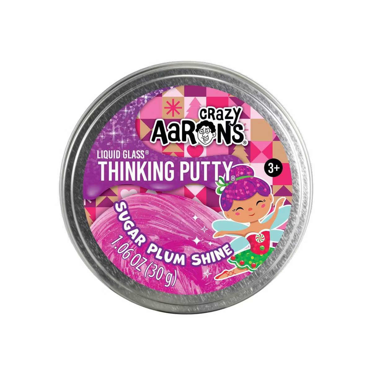 Crazy Aaron's Sugar Plum Shine Liquid Glass Thinking Putty - Purple | Target