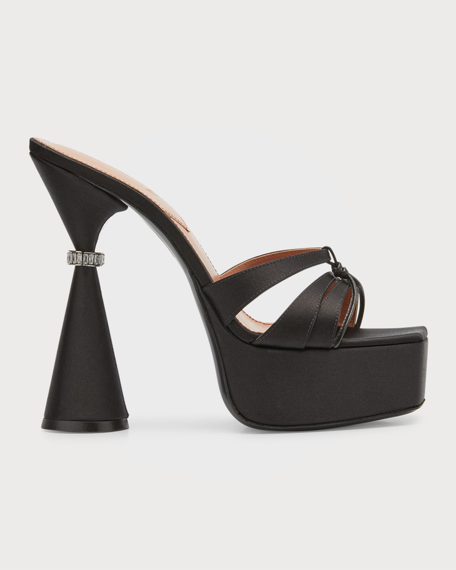 Sienna Satin Platform Mules | Neiman Marcus