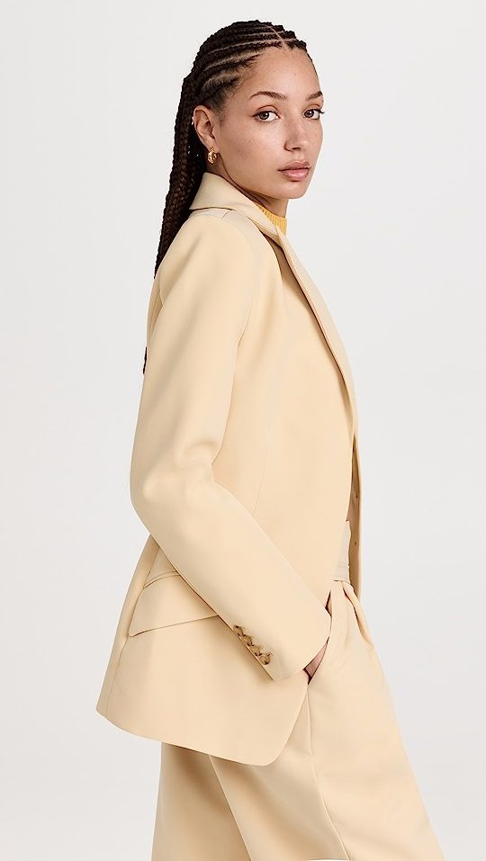 Aleksa Technical Cocktail Crepe Sculpted Blazer | Shopbop