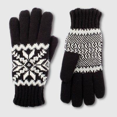 Isotoner Adult Snowflake Knit Gloves | Target