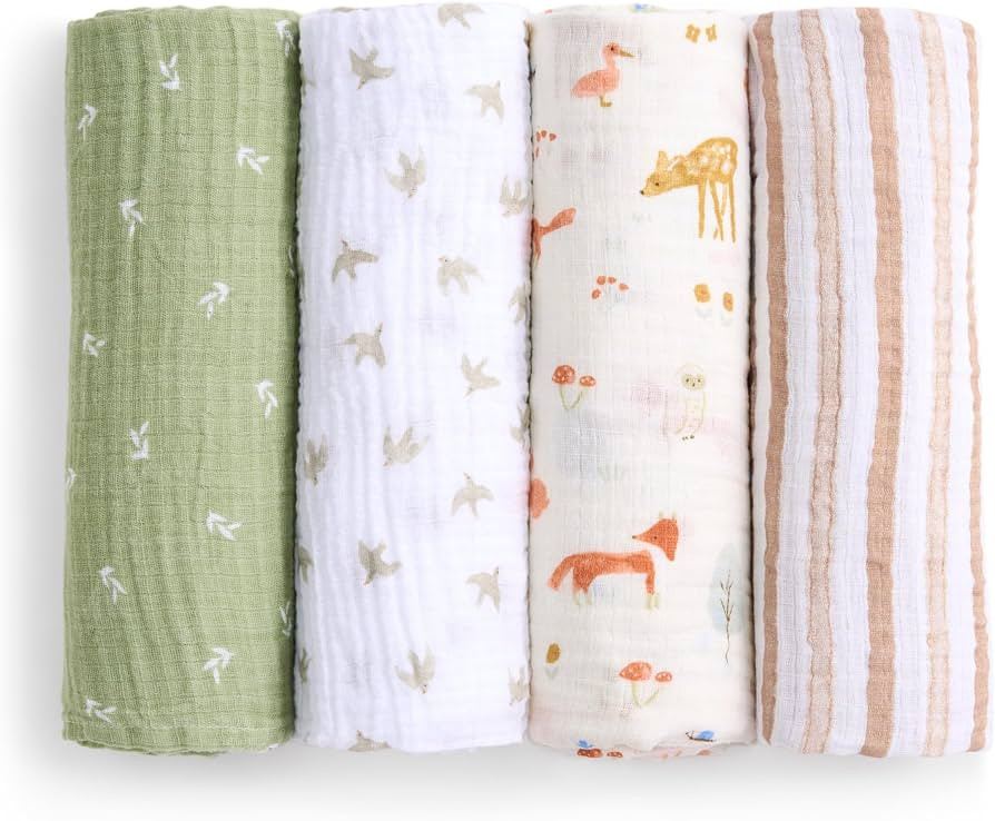 aden + anais Essentials Cotton Muslin Swaddle, Breathable Baby Blanket, Ideal for Boys, Girls, Ne... | Amazon (US)