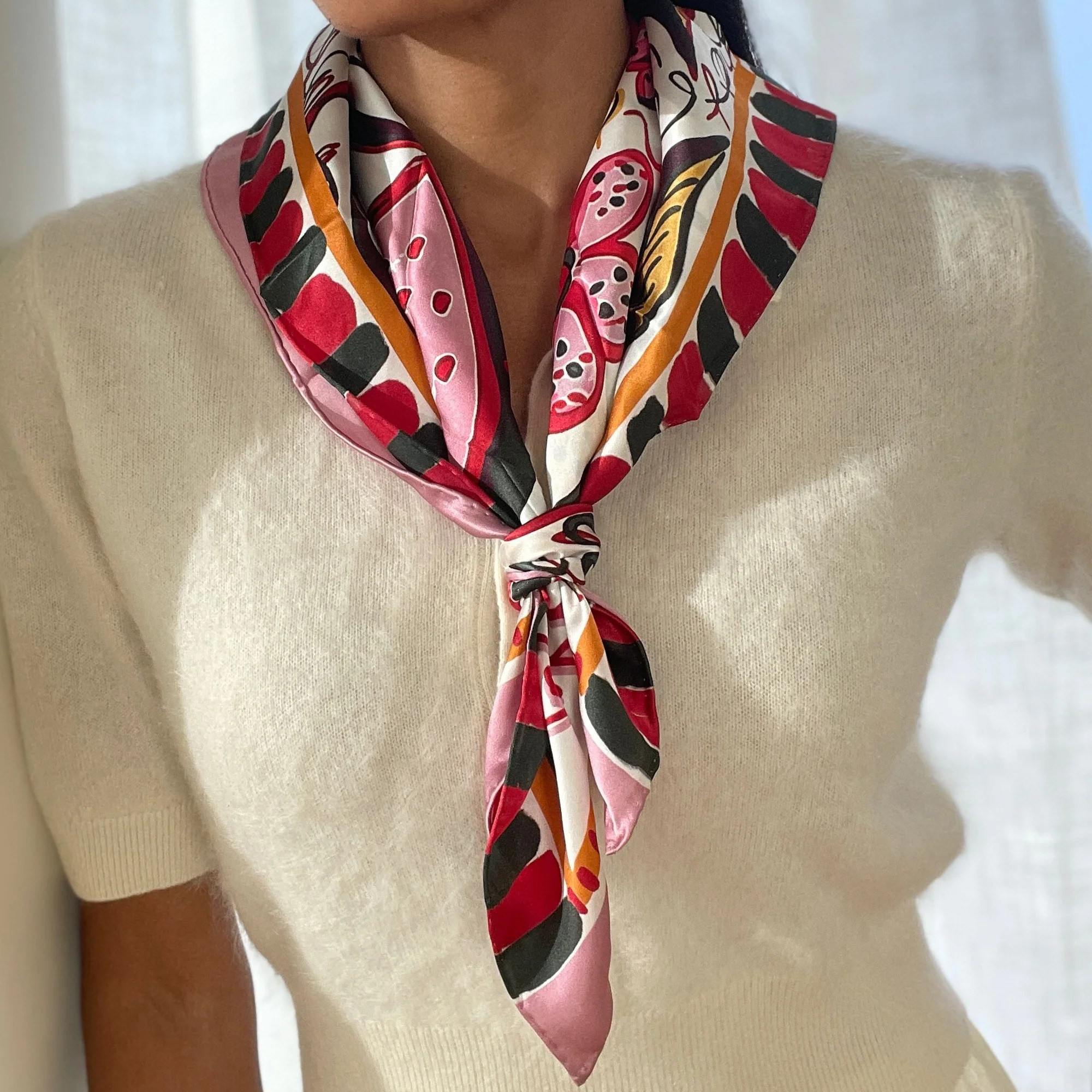 Fruit Scarf Pink Multi | DolceVita.com
