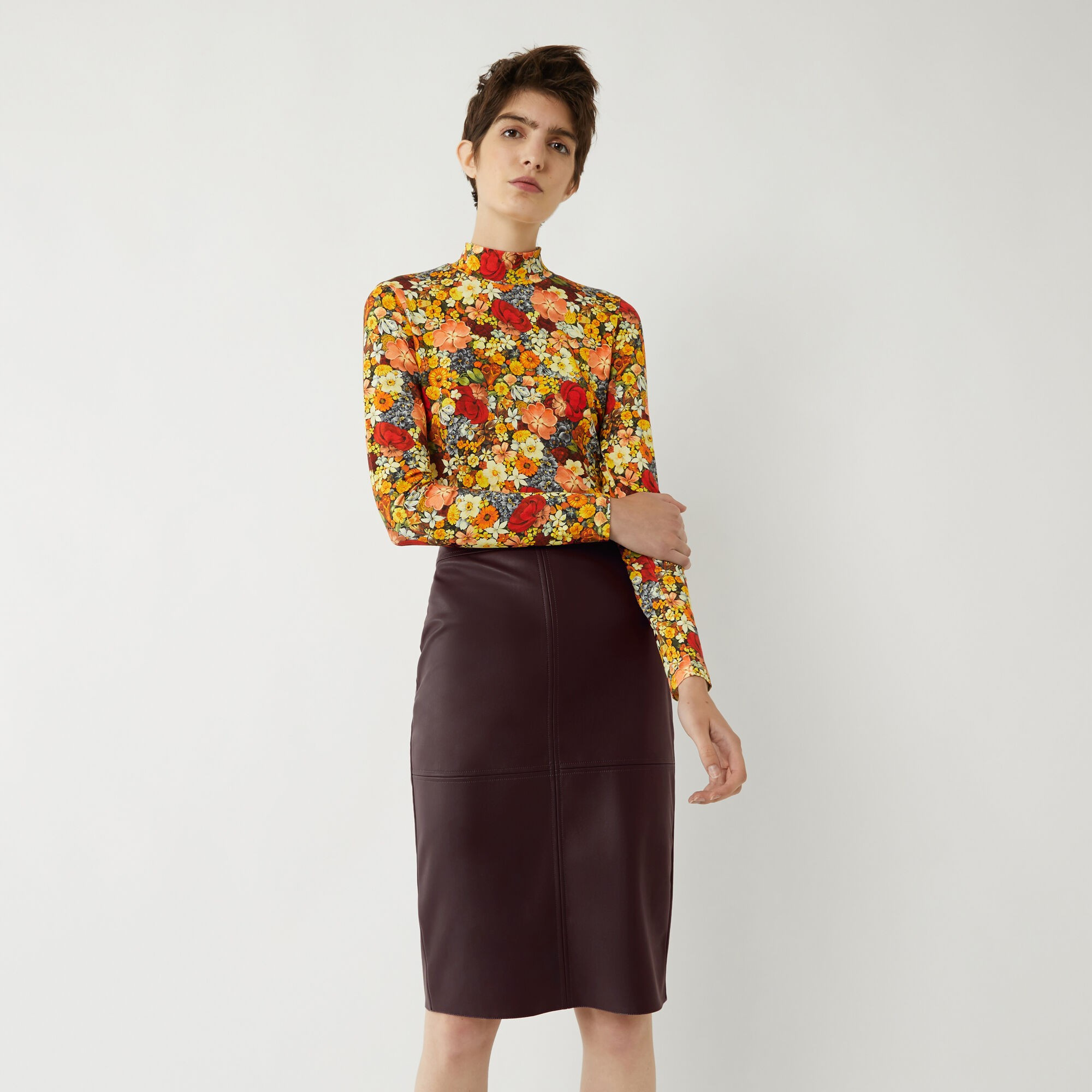 FAUX LEATHER PENCIL SKIRT | Warehouse Fashions UK