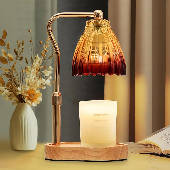 Candle Warmer Lamp with Timer Dimmable, Gold Gift Wax Warmer Lamps | Amazon (US)