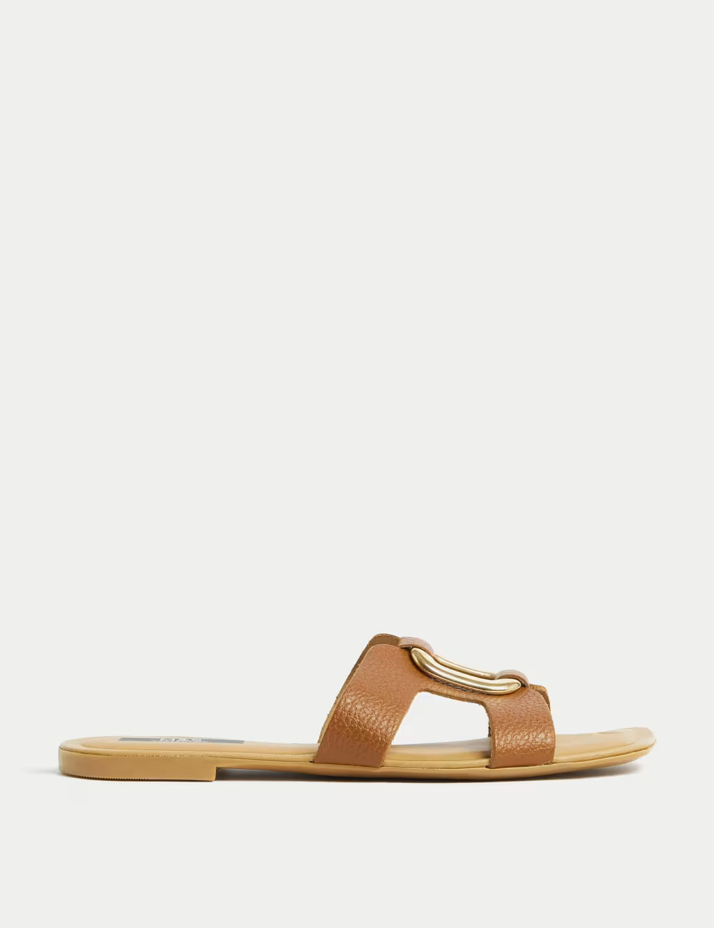 Leather Ring Detail Flat Sliders | Marks & Spencer (UK)