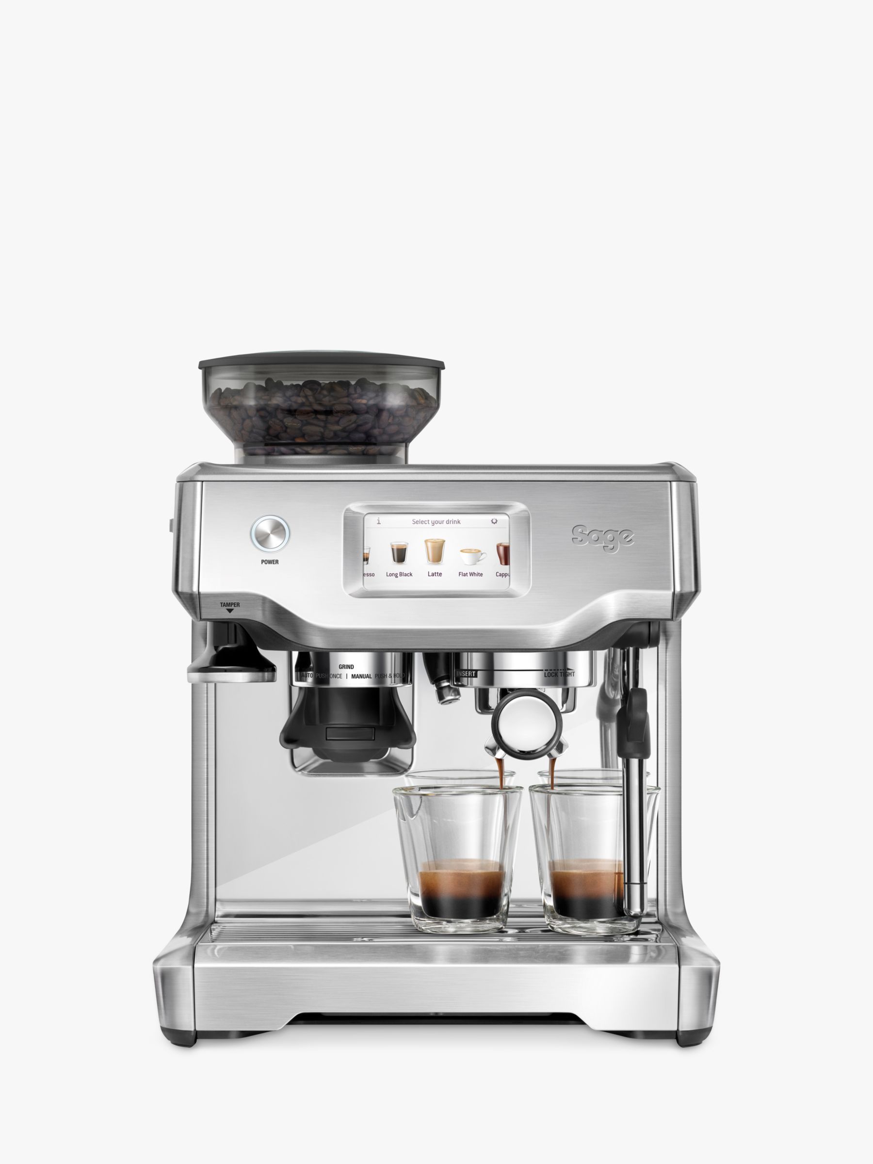 Sage Barista Touch Barista Quality Bean-to-Cup Coffee Machine, Stainless Steel | John Lewis (UK)